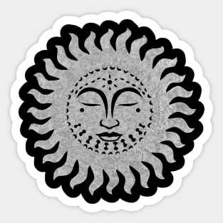 Sun Buddha (silver) Sticker